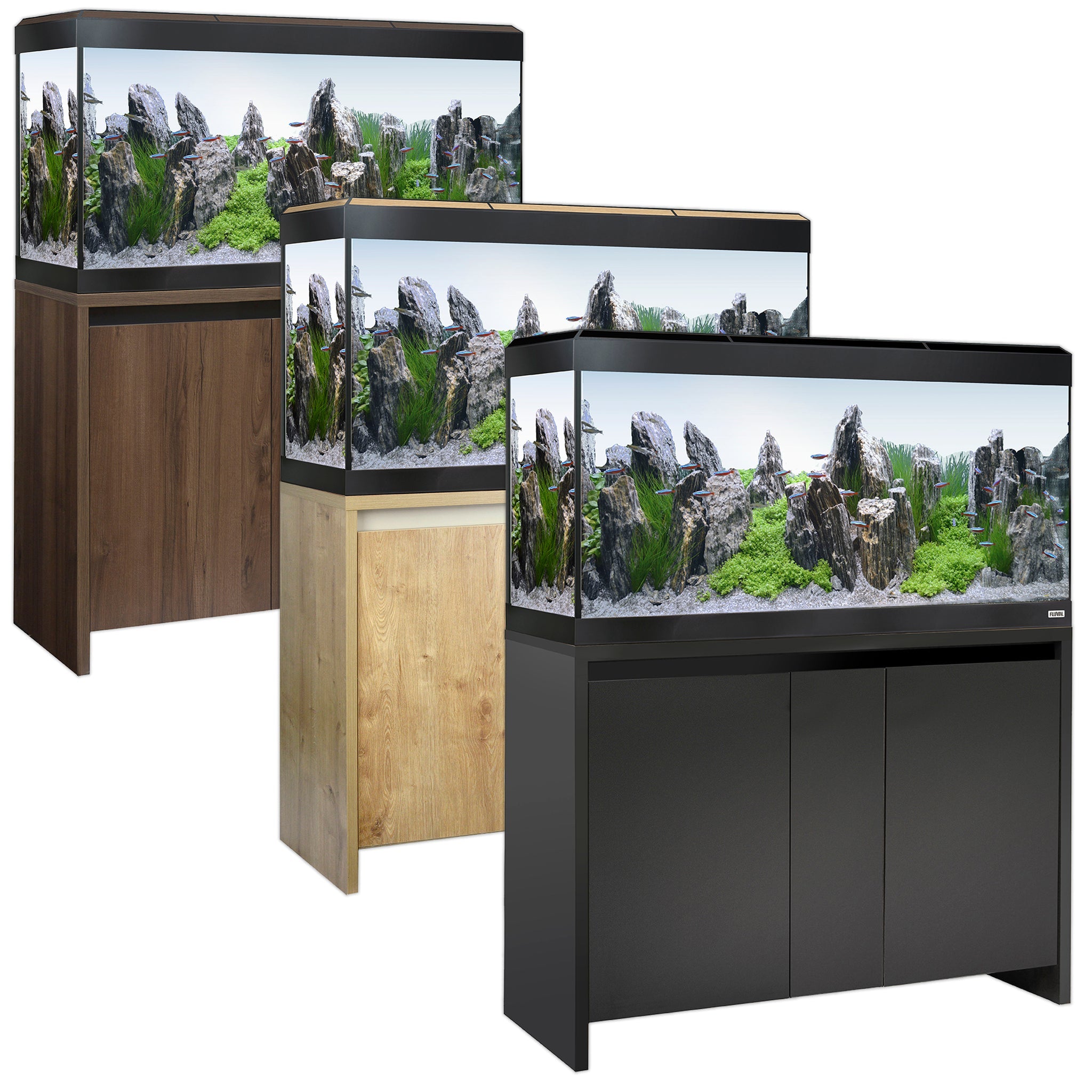 Fluval Roma 200 Aquarium & Cabinet with Bluetooth LED Lighting 3 Colours