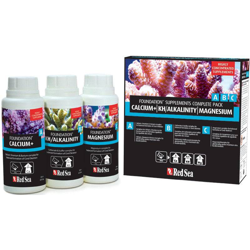 Red Sea Foundation Supplements Complete Pack A / B / C 3 x 250ml - Real Aquatics