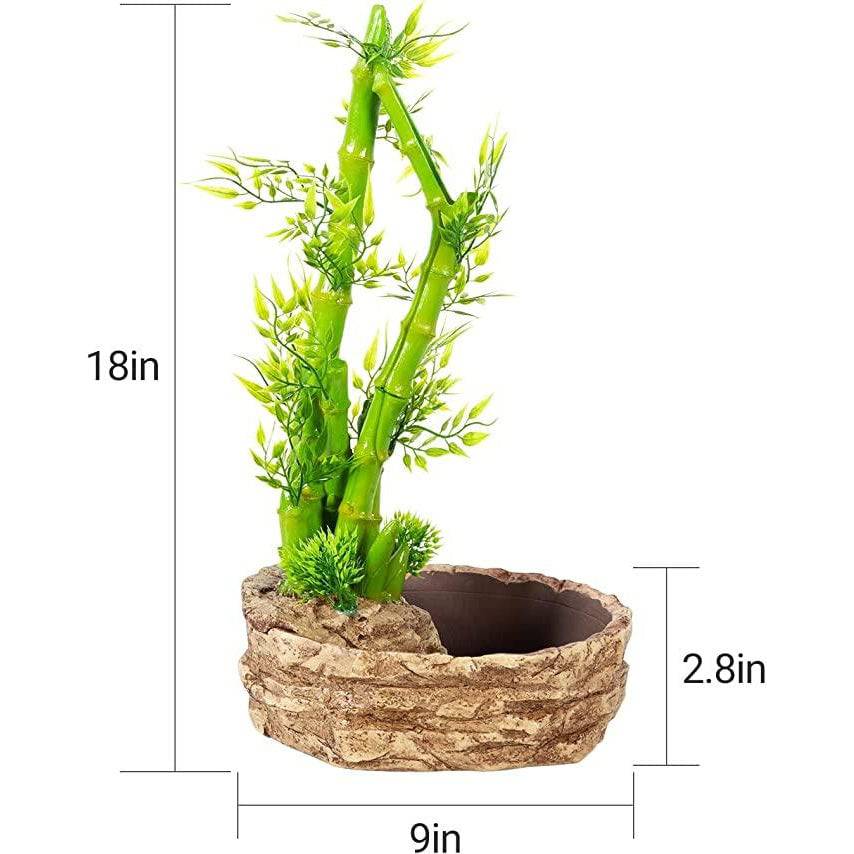 ReptiZoo Bamboo Plant Dripper 2in1 Height Adjustable