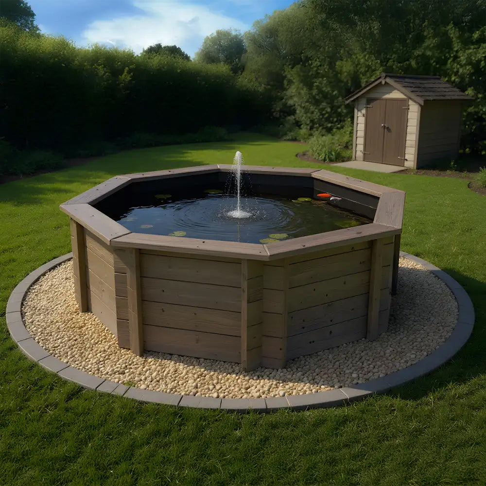 The Garden Timber Company Wooden Fish Ponds 6ft Octagonal 697mm Height 1305L