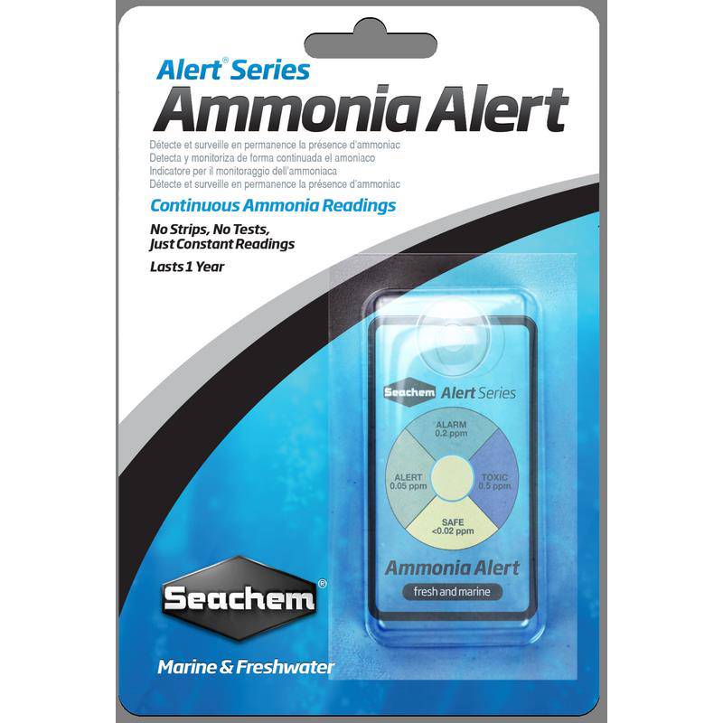 Seachem Ammonia Alert NH4 Stick-On Monitor - Real Aquatics