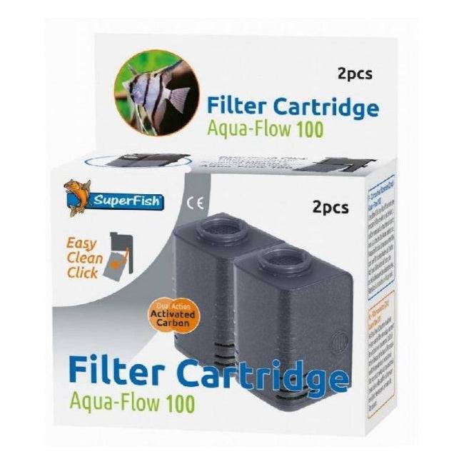 SuperFish Aqua-Flow 100 Easy Click Cartridges (2pcs) - Real Aquatics