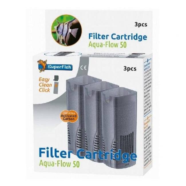 SuperFish Aqua-Flow 50 Easy Click Cartridges (3pcs) - Real Aquatics