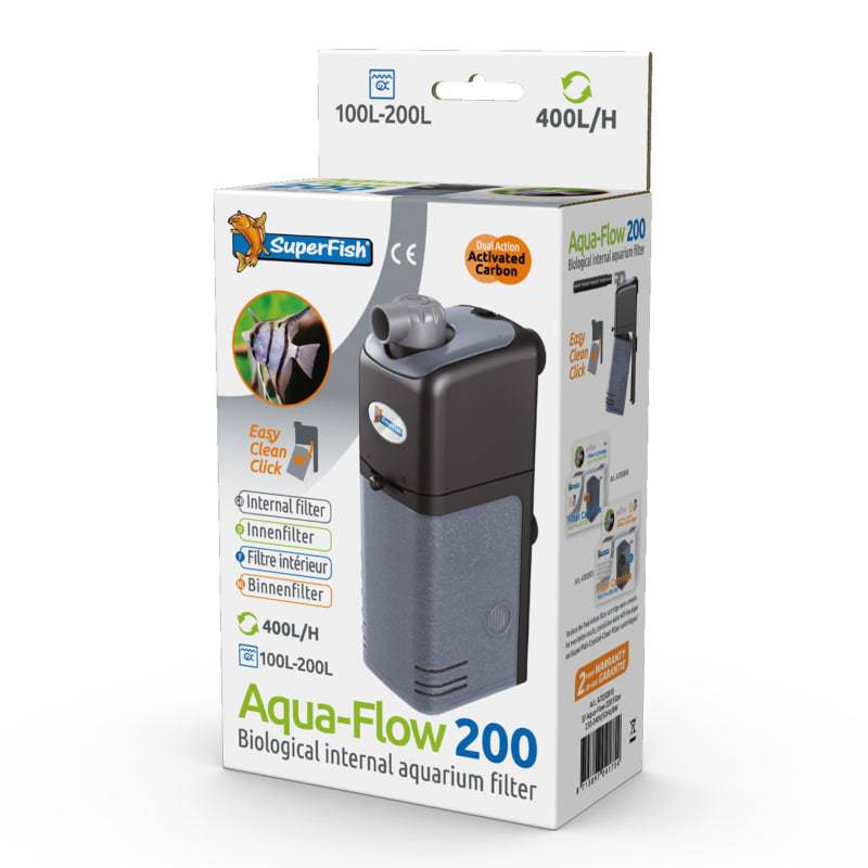 SuperFish Aqua-Flow 200 Aquarium Internal Filter 500L/h - Real Aquatics