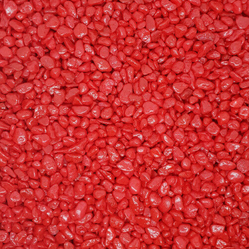 Aqua One Aquarium Fish Tank Coloured Gravel Scarlet Red 4-6mm