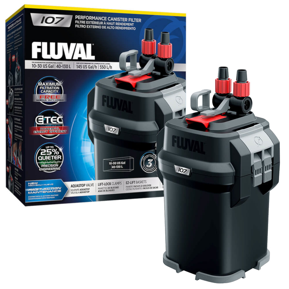 Fluval 107 Aquarium External Filter 550L/h for Tanks up to 130L