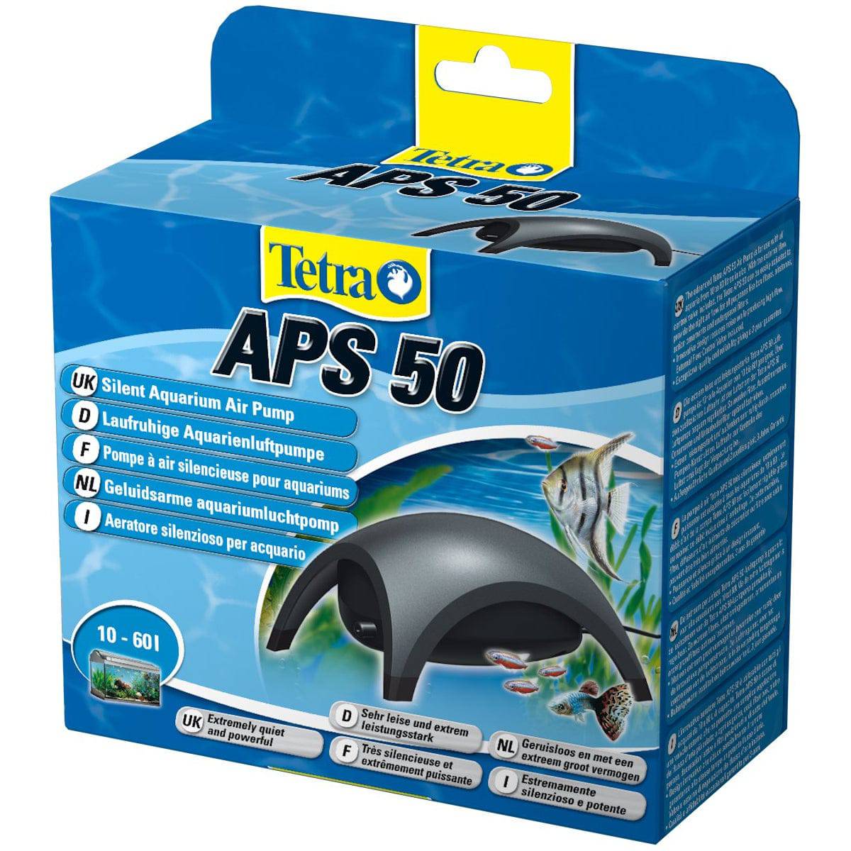 Tetra Aquarium Air Pump APS50 50L/h Tanks <60L - Real Aquatics