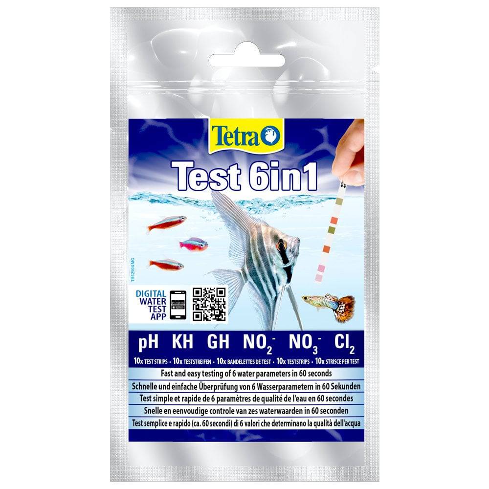 Tetra Test 6 in 1 Aquarium Water Test Kits 10/25 packs - Real Aquatics