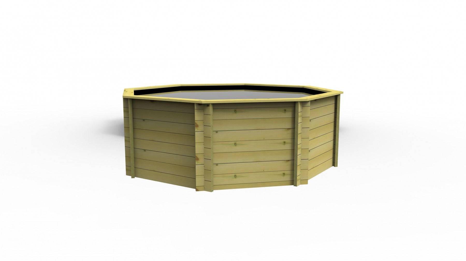 The Garden Timber Company Wooden Fish Ponds 12ft Octagonal 1099mm Height 10976L