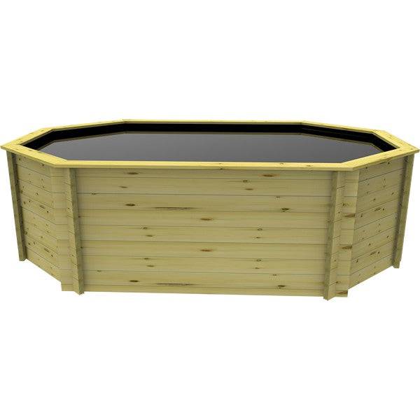 The Garden Timber Company Wooden Fish Ponds 12x8ft Octagonal 1099mm Height 6452L - Real Aquatics