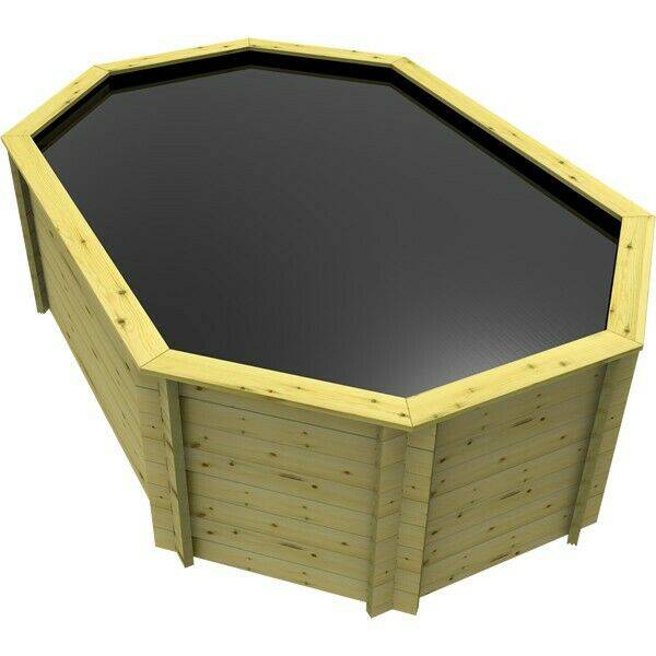 The Garden Timber Company Wooden Fish Ponds 12x8ft Octagonal 1099mm Height 6452L - Real Aquatics