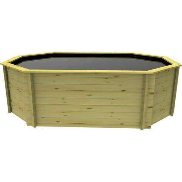 The Garden Timber Company Wooden Fish Ponds 12x8ft Octagonal 1099mm Height 6452L - Real Aquatics