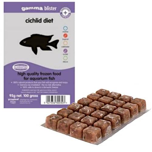 TMC Frozen Fish Food Gamma Blister Cichlid Diet 95g (Case of 10) - Real Aquatics