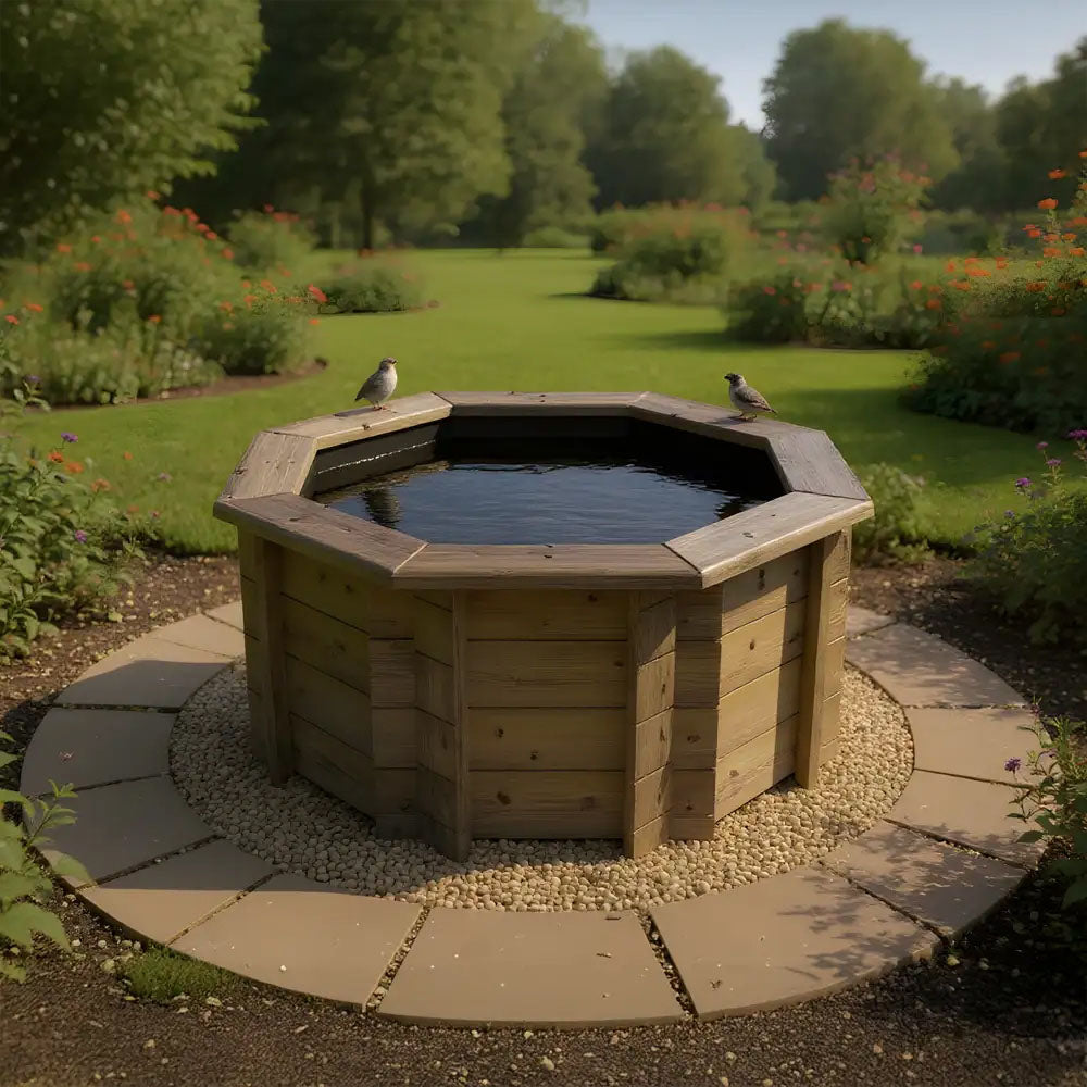The Garden Timber Company Wooden Fish Ponds 4ft Octagonal 697mm Height 506L