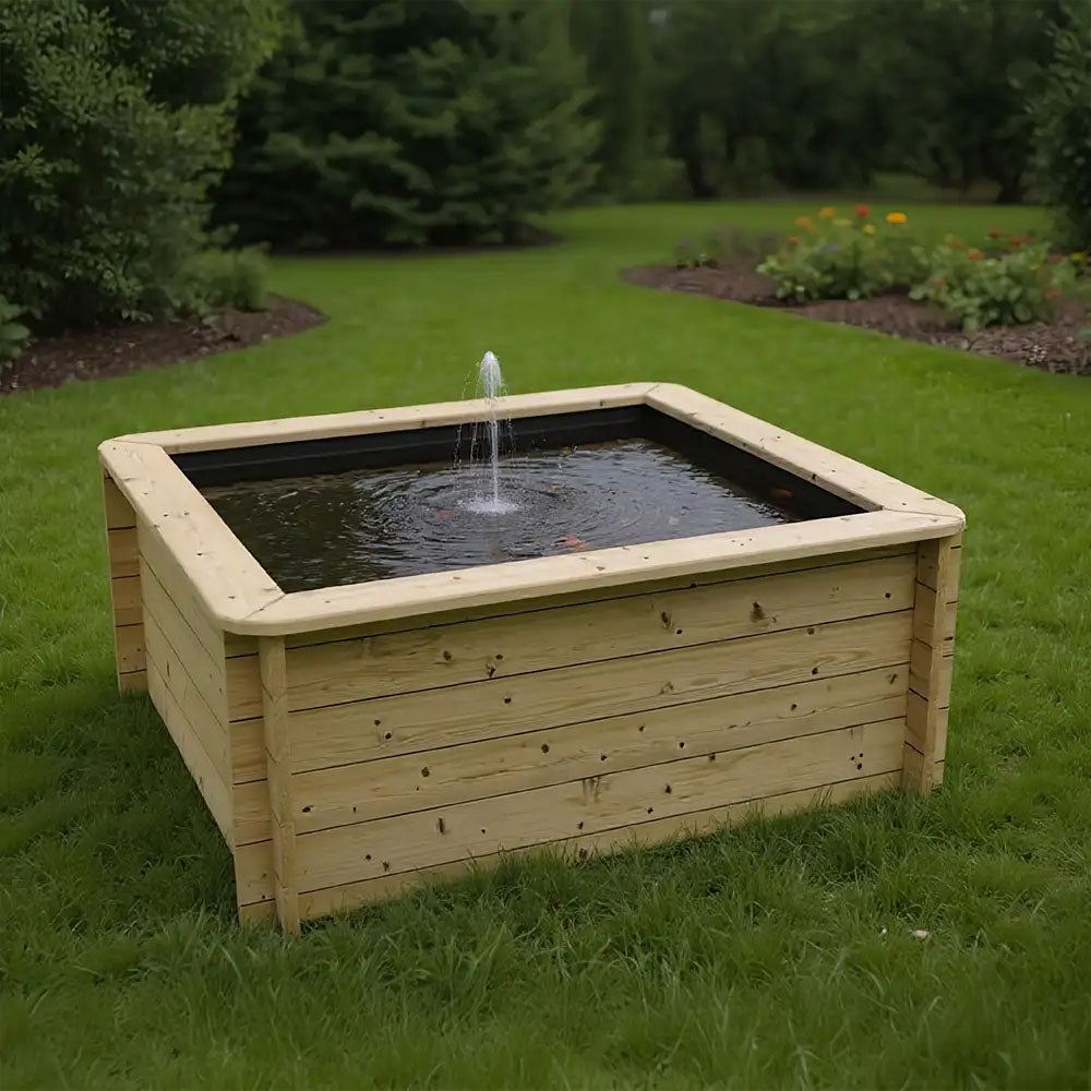 The Garden Timber Company Wooden Fish Ponds 1.5x1.5m 697mm Height 1035L