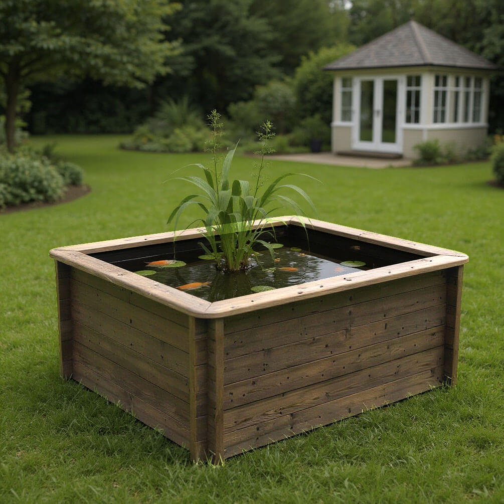 The Garden Timber Company Wooden Fish Ponds 2x1.5m 831mm Height 1663L
