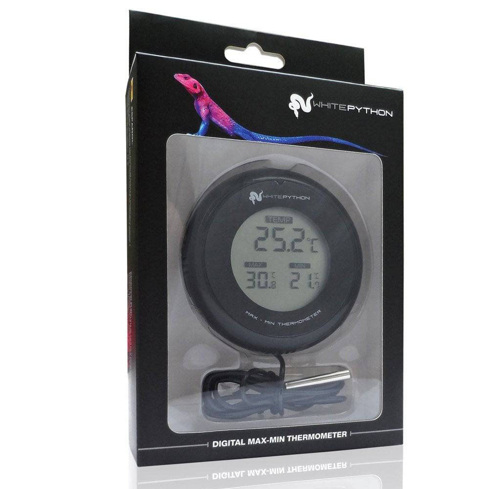 White Python Digital Max-Min Thermometer - Real Aquatics