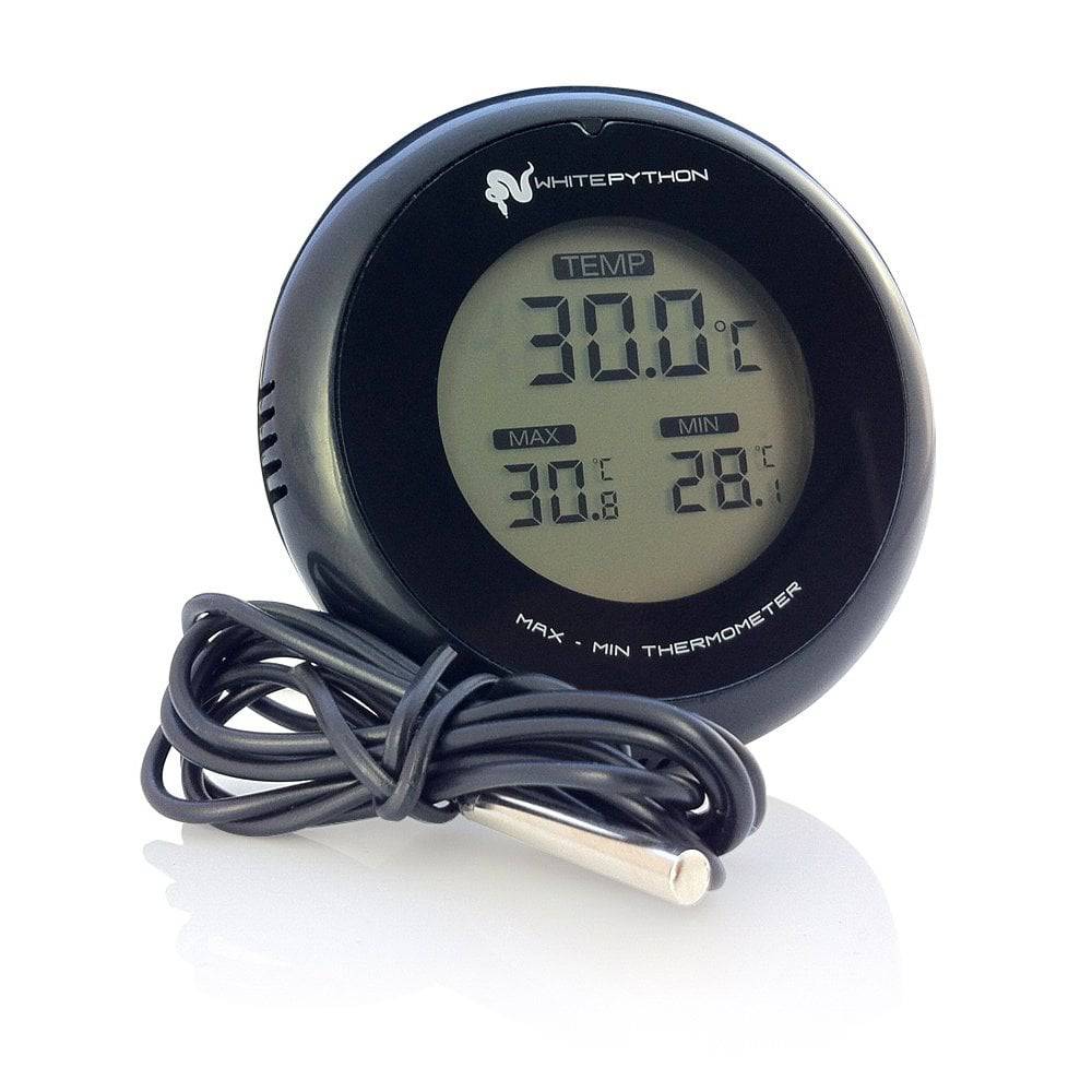 White Python Digital Max-Min Thermometer - Real Aquatics