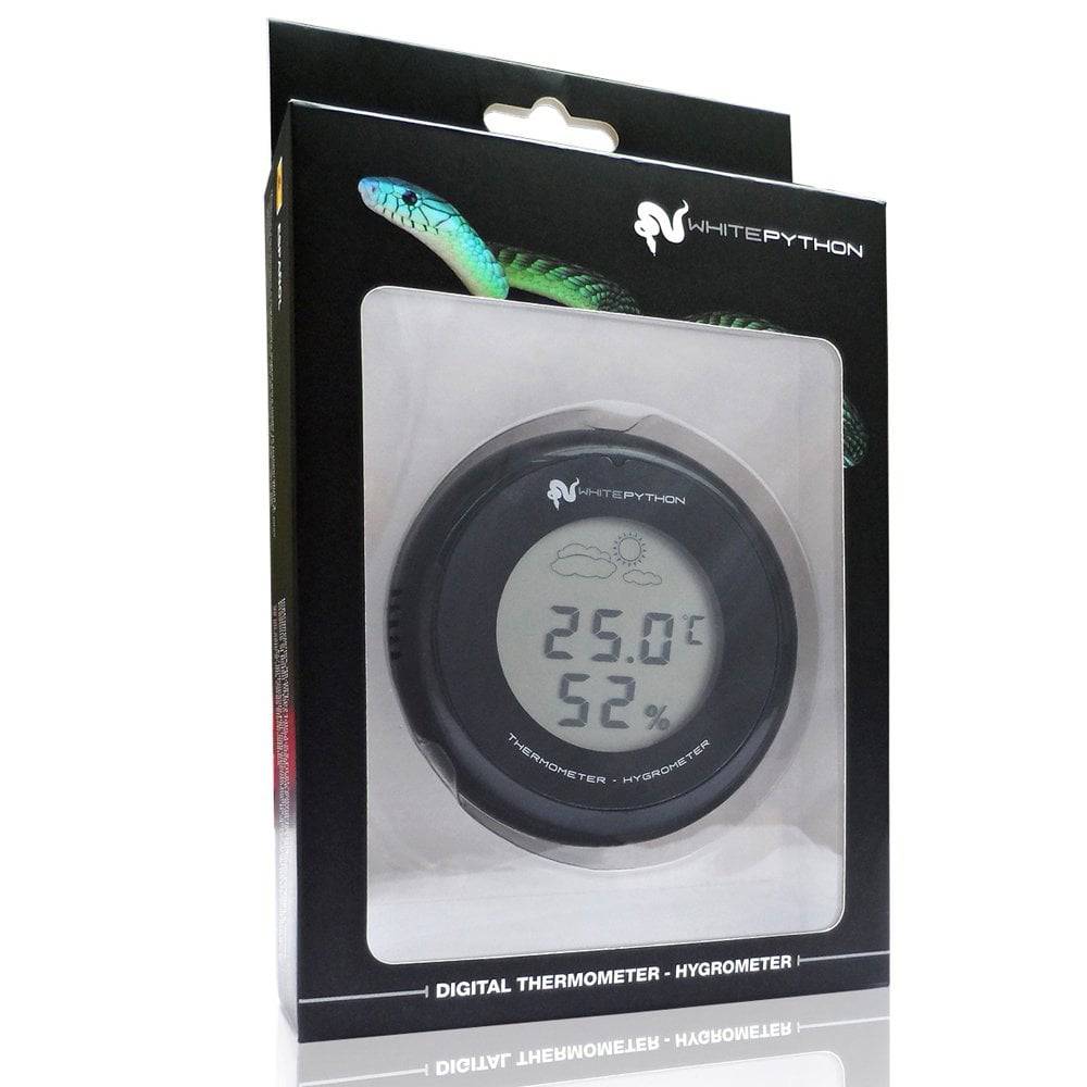 White Python Digital Thermometer-Hygrometer - Real Aquatics