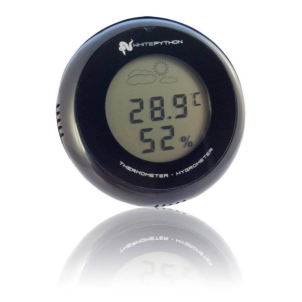 White Python Digital Thermometer-Hygrometer - Real Aquatics