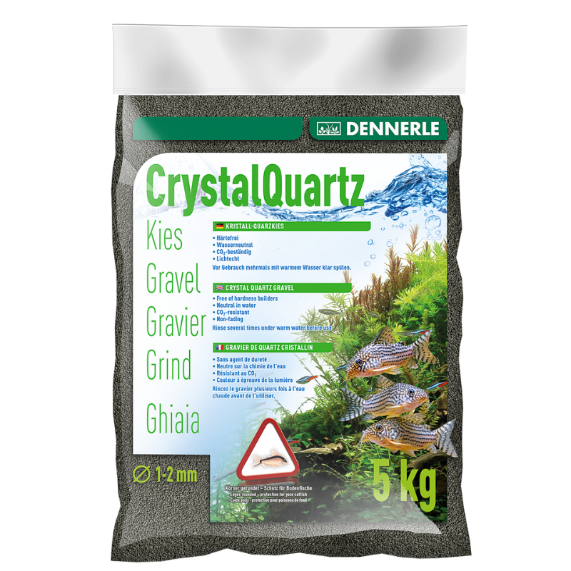 Dennerle Crystal Quartz Gravel (5kg) Diamond Black 