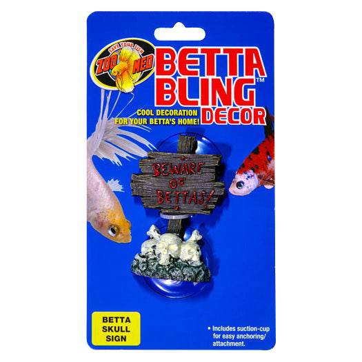 Zoo Med Betta Bling Skull Sign