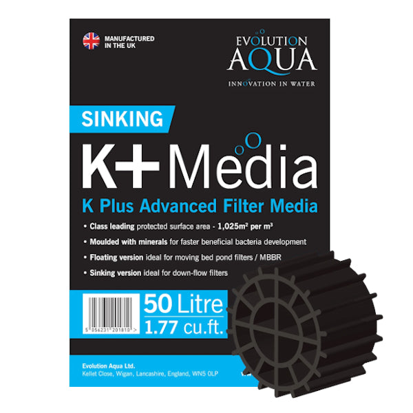 Evolution Aqua K+ Down-Flow Filter Media Sinking 50L