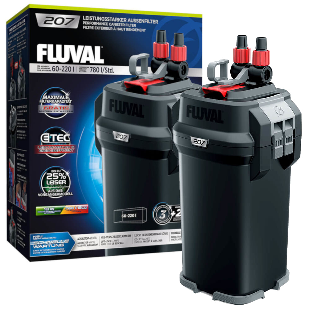 Fluval 207 Aquarium Filter 780L/h Tanks up to 220L with A203 UVC