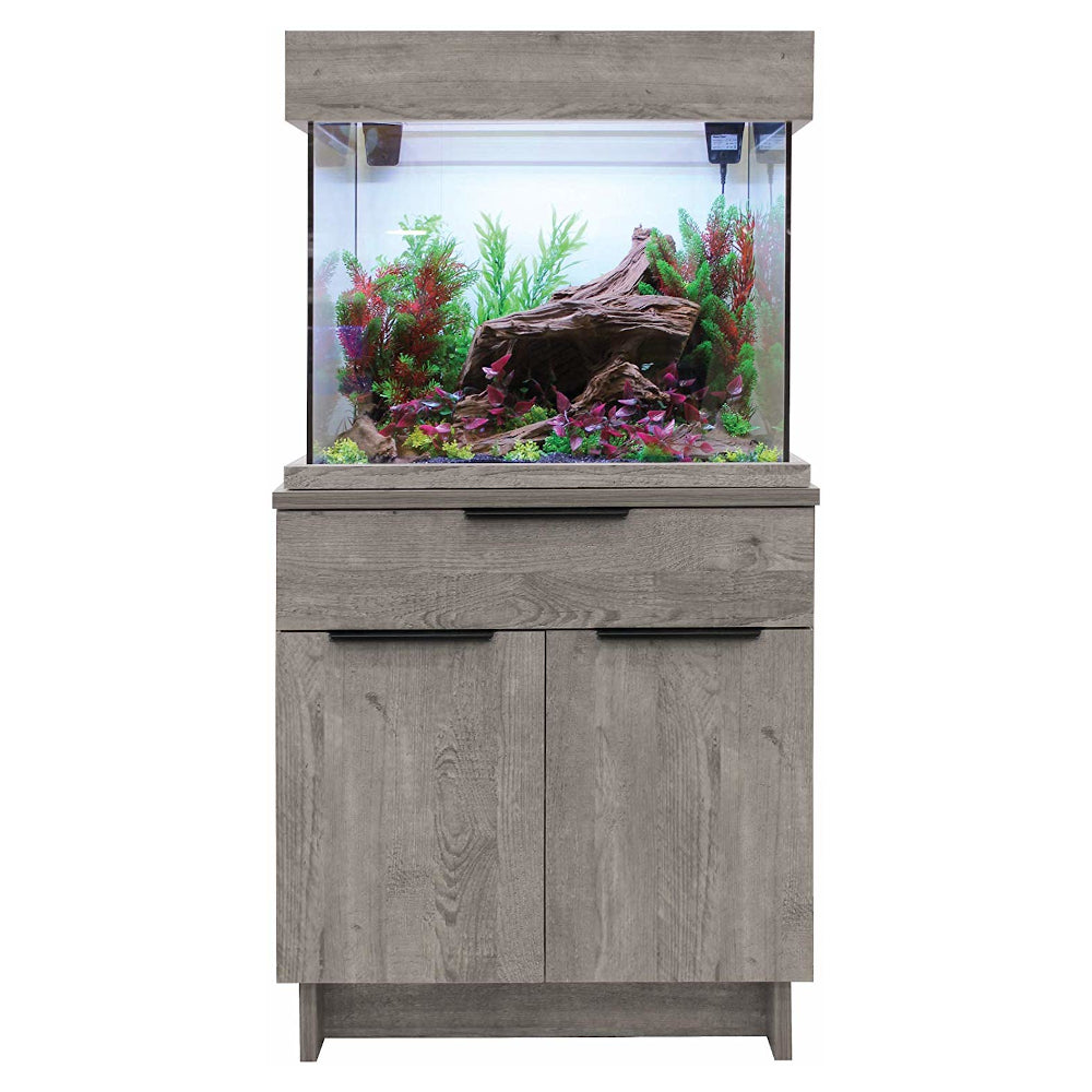 Aqua One Urban Oak Style Aquarium Fish Tank with Cabinet 63cm 110L