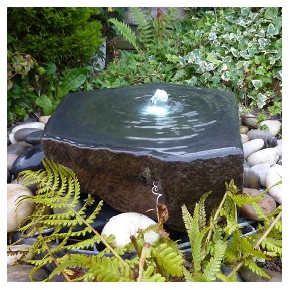 Babbling Basalt Slab Water Garden Water Feature 40x50x8cm