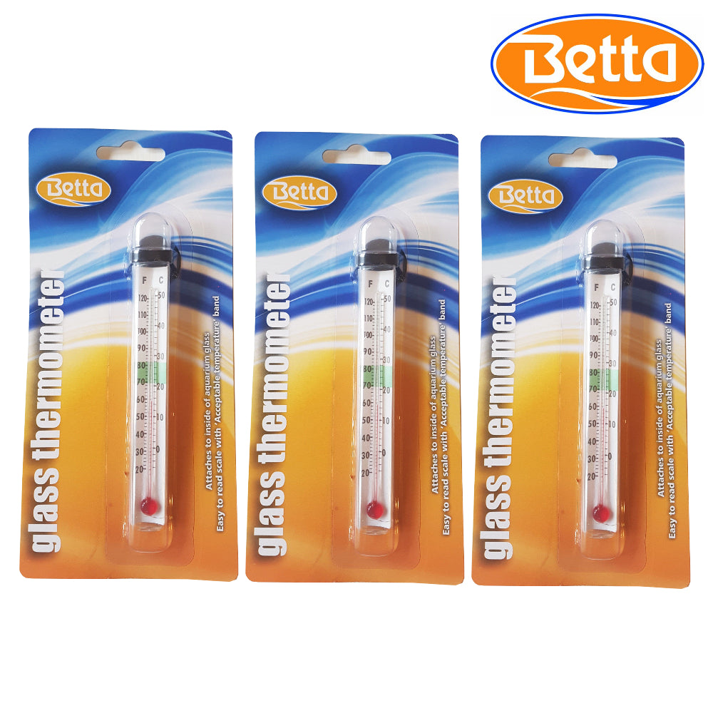 Betta Easy Read Aquarium Glass Thermometer