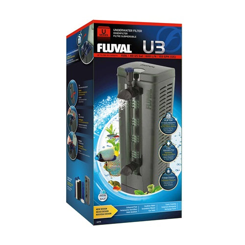 Fluval U3 Aquarium Internal Filter 600L/h for tanks up to 150L