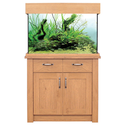 Aqua One Oak Style Aquarium Fish Tank with Cabinet 81cm 145L