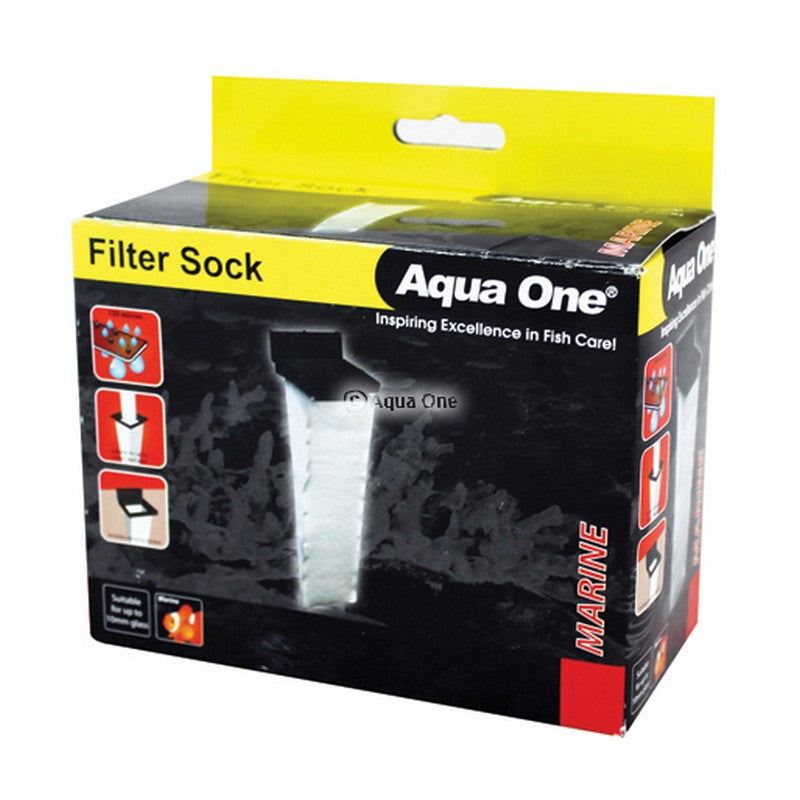 Aqua One Filter Sock with Bracket 10 x 10 x 30cm 150 micron