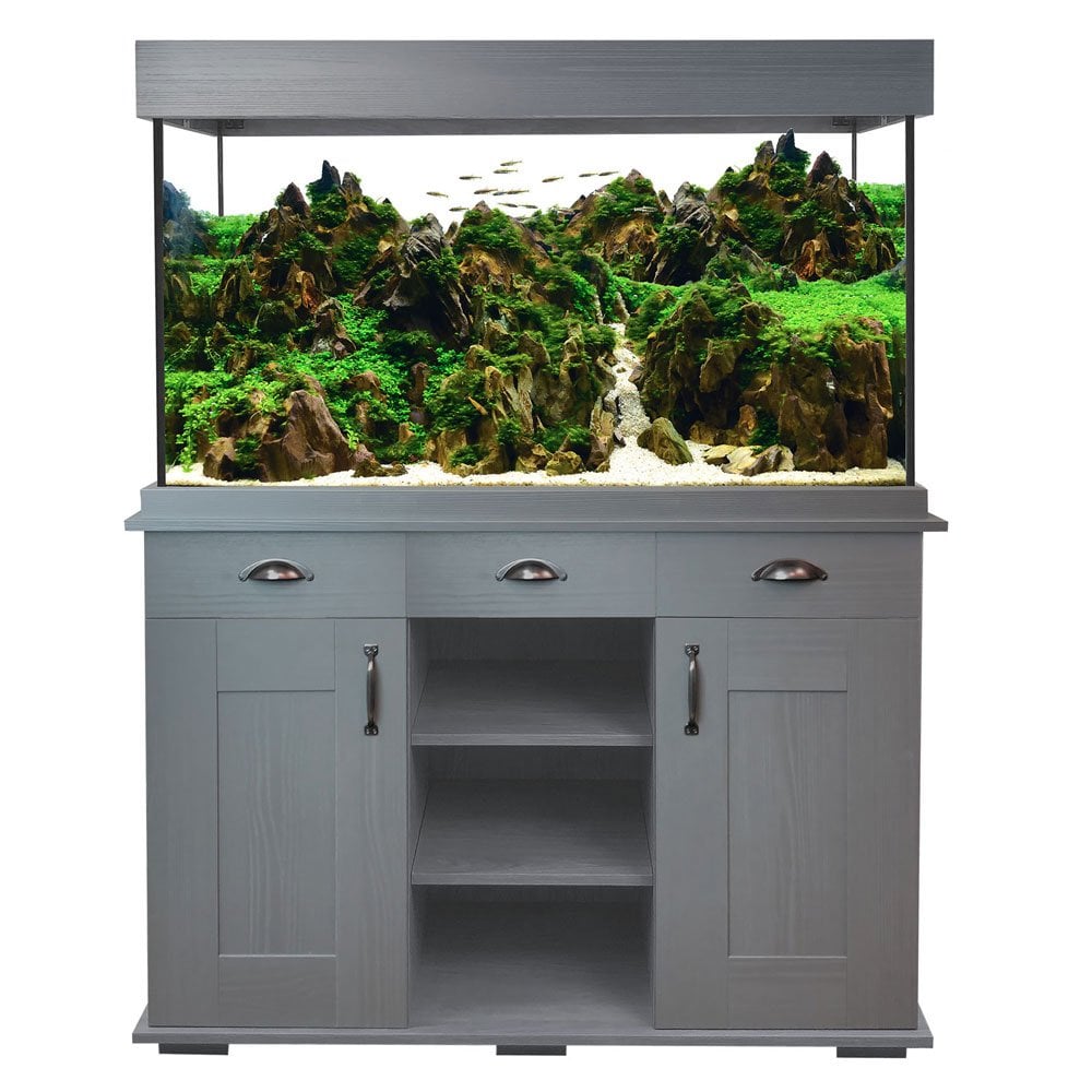 Fluval Shaker 345L Aquarium Fish Tank & Cabinet Slate Grey