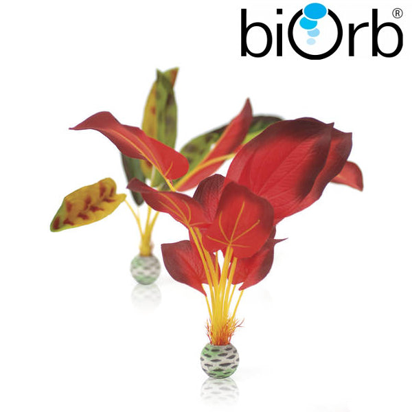 BiOrb Silk Plant Set Green & Red Large Pk of 2 46102