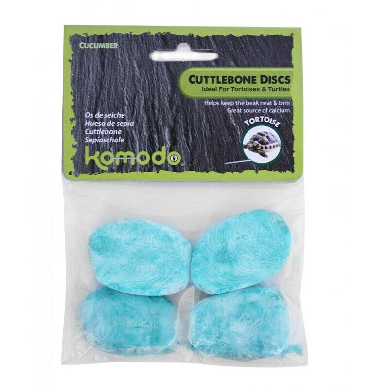 Komodo Cuttlebone Discs Cucumber Calcium for Tortoises & Turtles