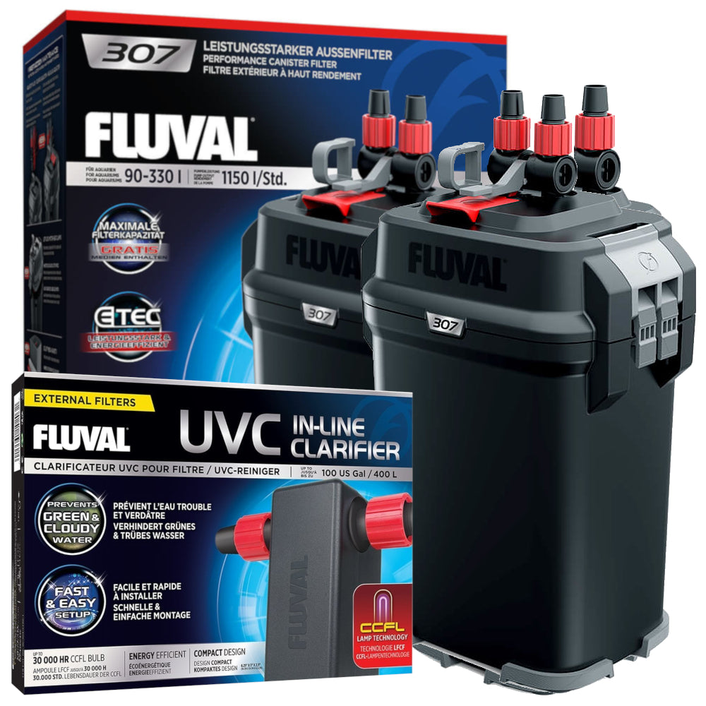 Fluval 307 Aquarium Filter 1150L/h Tanks up to 330L with A203 UVC