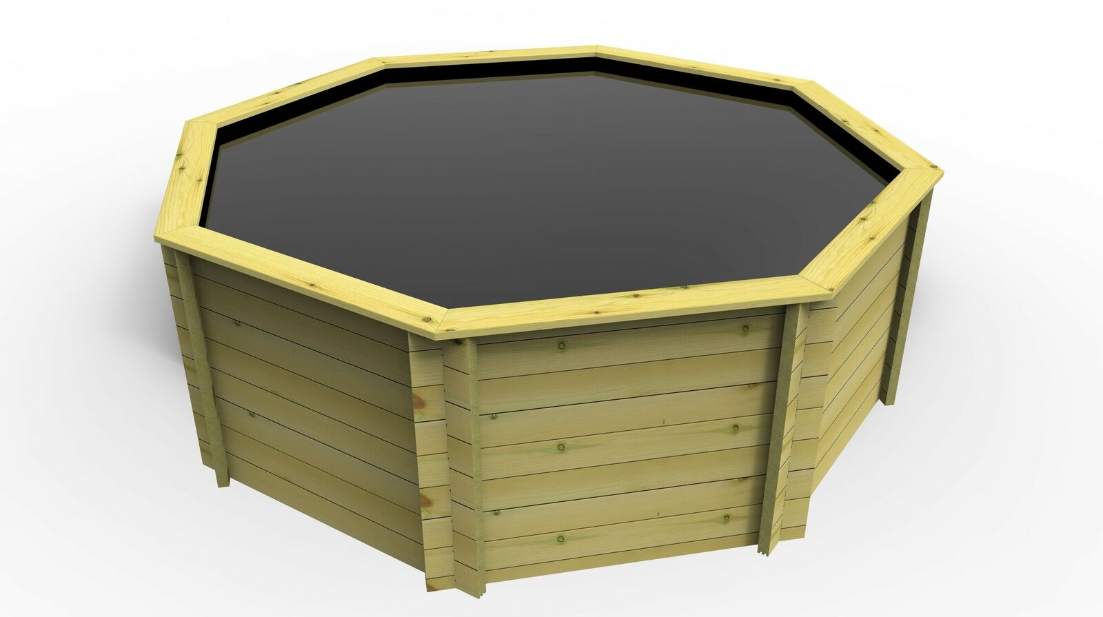 The Garden Timber Company Wooden Fish Ponds 12ft Octagonal 1099mm Height 10976L