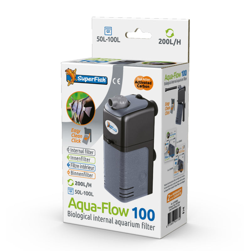 SuperFish Aqua-Flow 100 Aquarium Internal Filter 200L/h