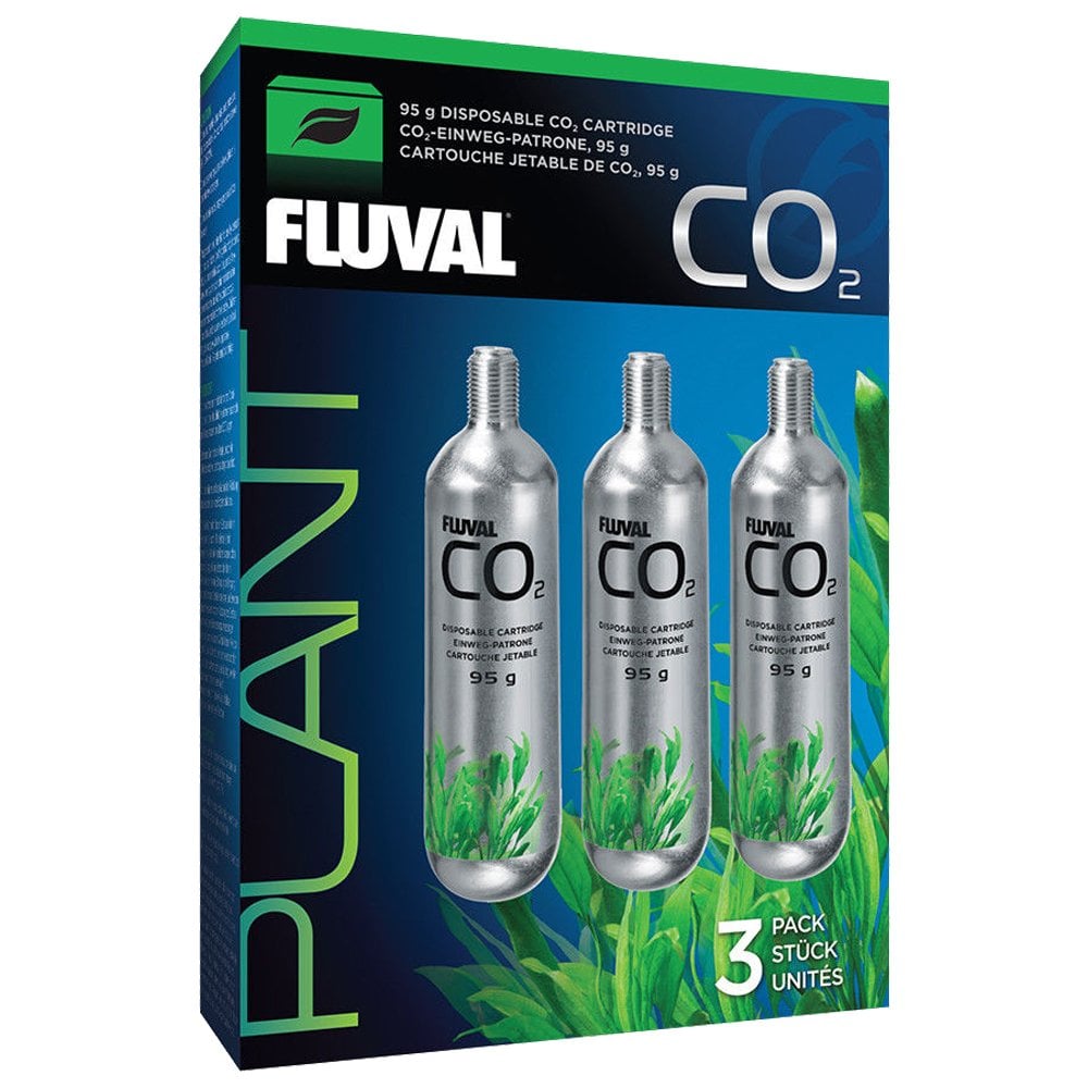 Fluval Aquarium CO2 Disposable Cartridges 95g Pack of 3
