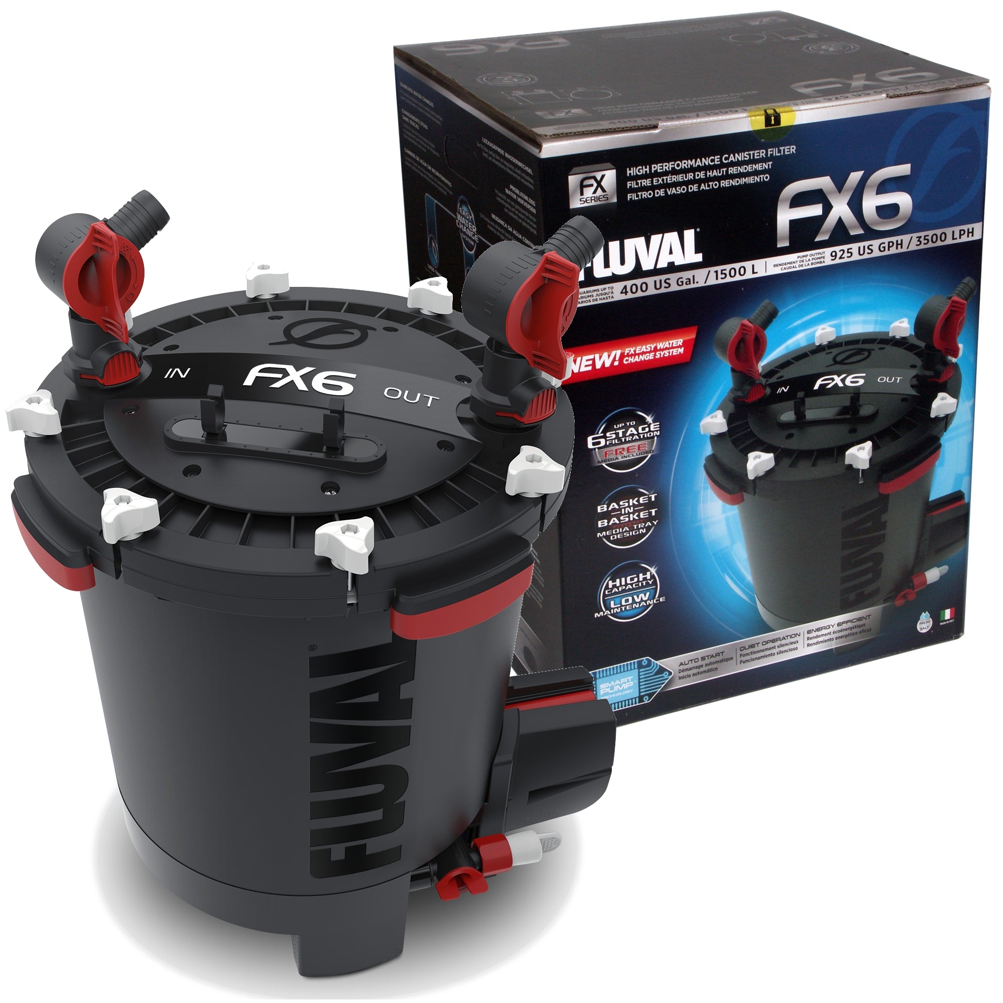 Fluval FX6 Aquarium External Filter 3500L/h for Tanks up to 1500L