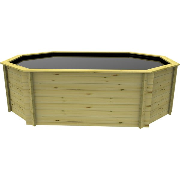 The Garden Timber Company Wooden Fish Ponds 12x8ft Octagonal 1099mm Height 6452L