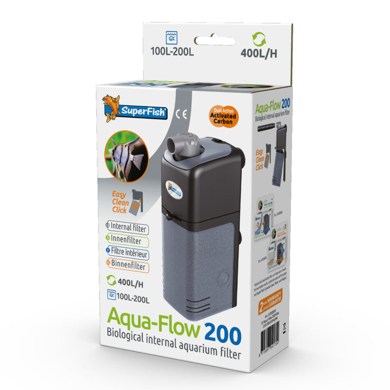 SuperFish Aqua-Flow 200 Aquarium Internal Filter 500L/h