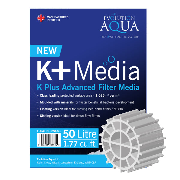 Evolution Aqua K+ Moving Bed Filter Media Floating 25 / 50 / 100L