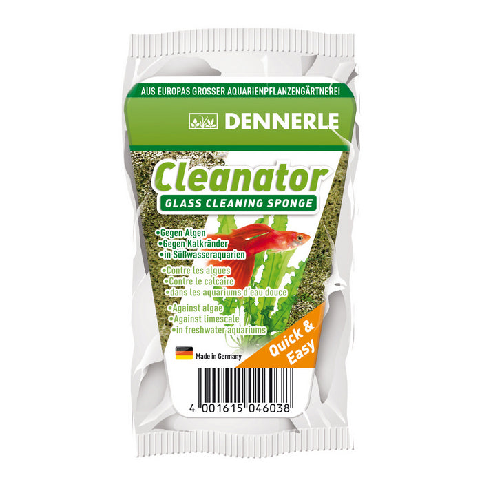 Dennerle Cleanator Glass Cleaning Sponge - tackles Algae & Limescale