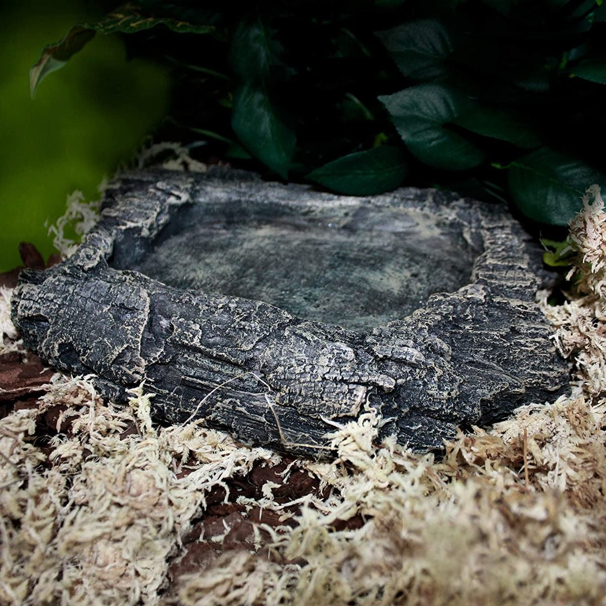 Komodo Habitat Reptile Food or Water Bark Bowl 3 Sizes