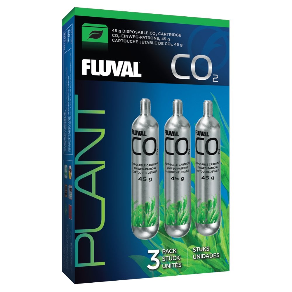 Fluval Aquarium CO2 Disposable Cartridges 45g Pack of 3