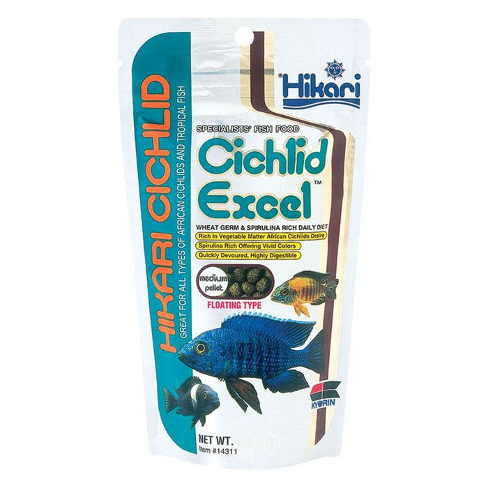 Hikari Cichlid Excel Floating Fish Food MINI Pellets 57/250g