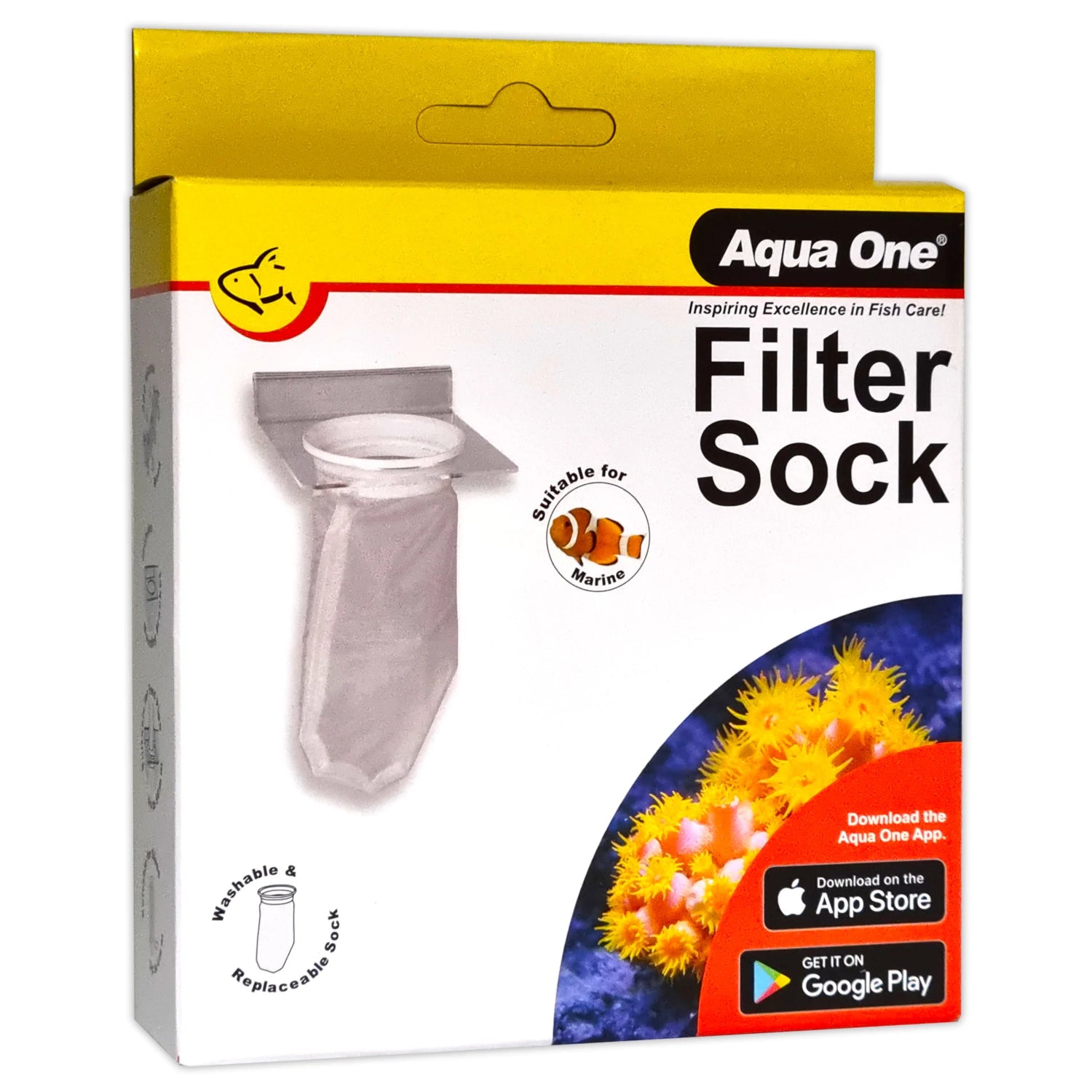 Aqua One Filter Sock 200 Micron with Acrylic Holder